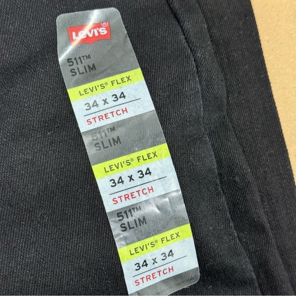 LEVIS 511 SLIM FLEX JEANS BLACK - Picture 8 of 12